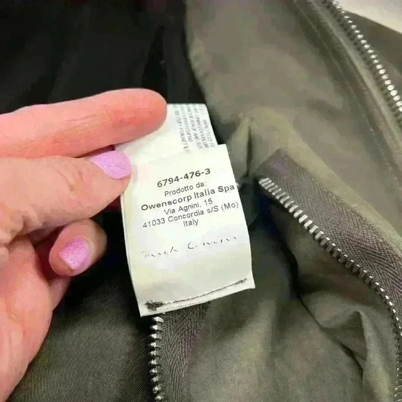 RICK OWENS Men Zipped Calf Leather Jacket in Dark Dust Size 38US - Picture 12 of 16